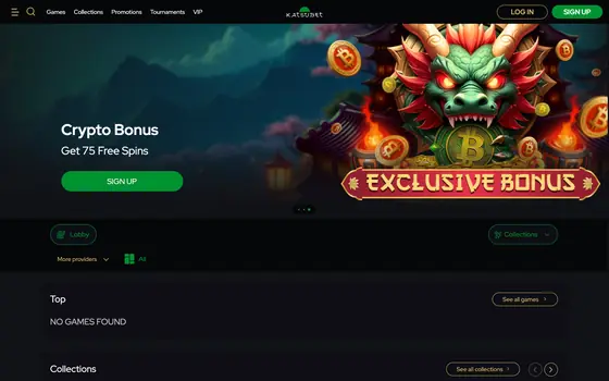 KatsuBet casino lobby screenshot